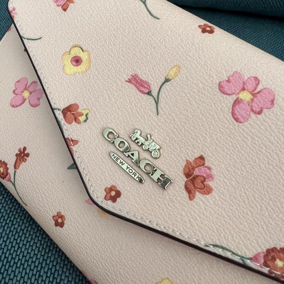 Coach Bags Coach Travel Envelope Wallet With Mystical Floral Print